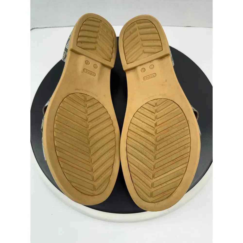 Crocs Tulum Iconic Comfort Women's Size 11 Snake Print Slip On Sandals‎ Slip On
